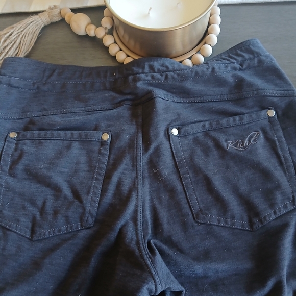 KUHL Womans Wide Leg Cargo Joggers Like New Size 6 Dark Gray - Picture 7 of 7